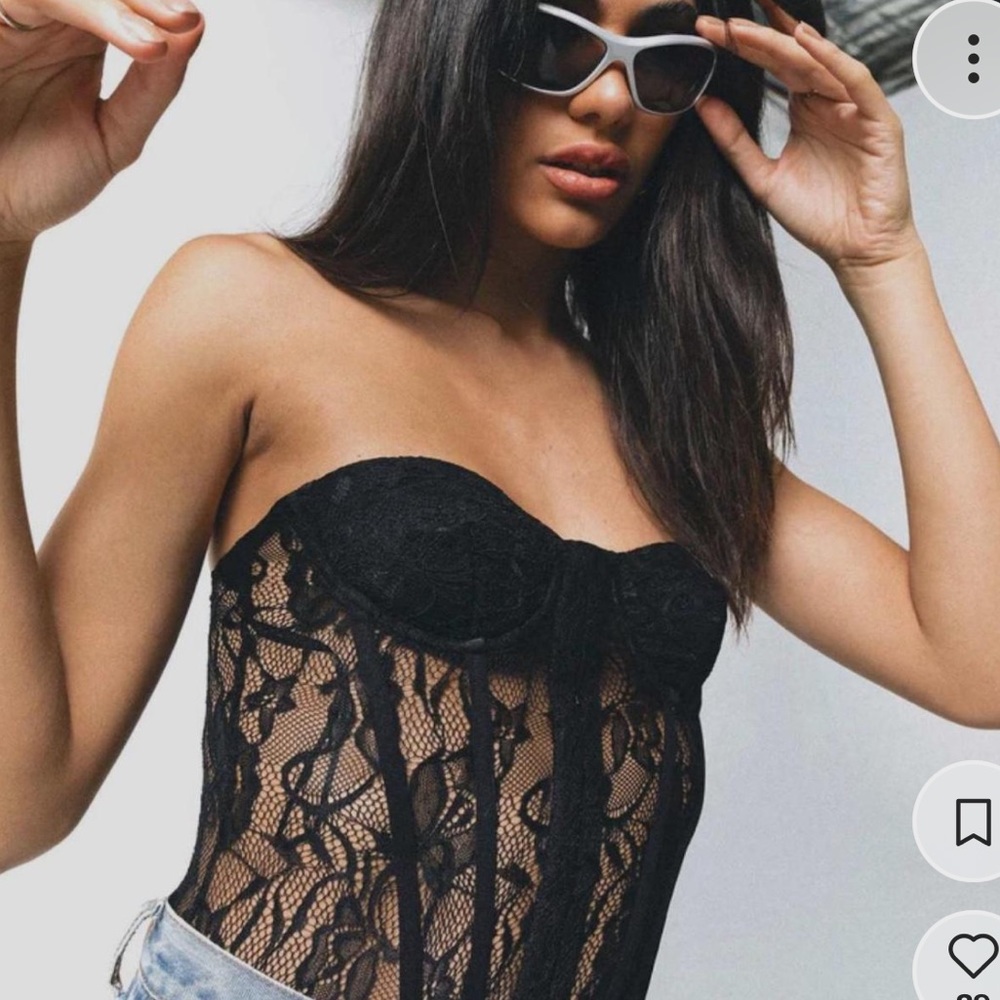 Princes Polly Rafferty Strapless Bodysuit Black